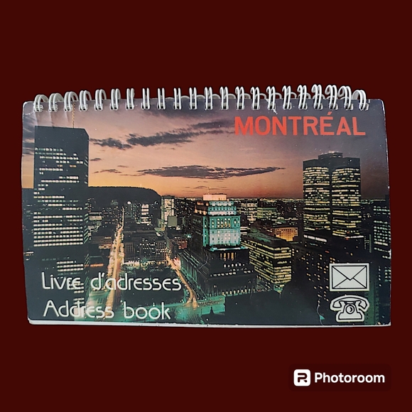 VTG 1970's Montreal Canada Theme Address Book Photos Spiral Bound Unused Travel - Picture 2 of 7